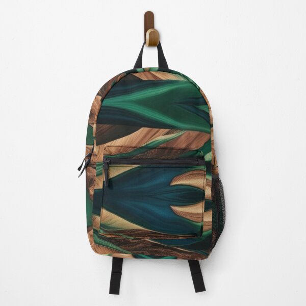 Item preview, Verdant Pulse – Abstract Feathered Pattern in Forest Hues designed and sold by Harmonic_Layers.