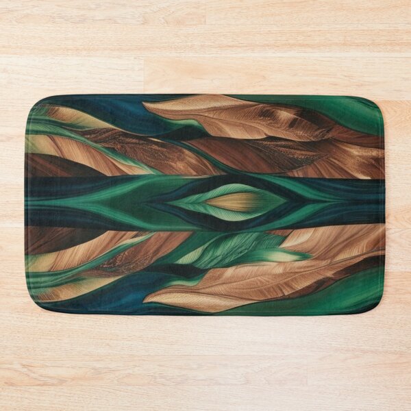 Item preview, Verdant Pulse – Abstract Feathered Pattern in Forest Hues designed and sold by Harmonic_Layers.