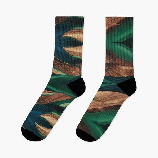 Item preview, Verdant Pulse – Abstract Feathered Pattern in Forest Hues designed and sold by Harmonic_Layers.