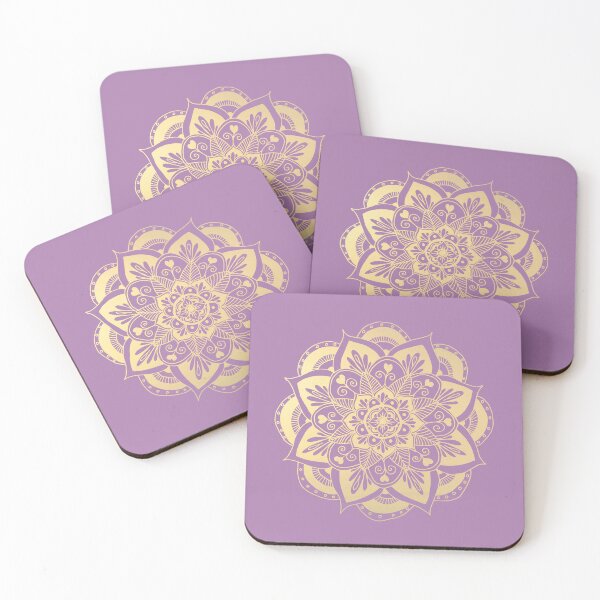 Item preview, Purple and Gold Flower Mandala designed and sold by Julie Erin Designs.