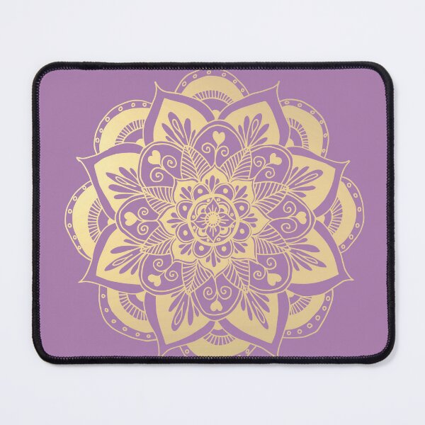 Item preview, Purple and Gold Flower Mandala designed and sold by Julie Erin Designs.