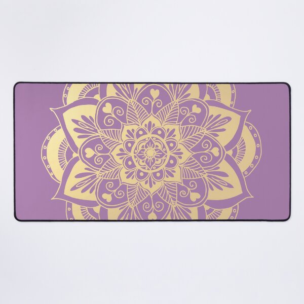 Item preview, Purple and Gold Flower Mandala designed and sold by Julie Erin Designs.