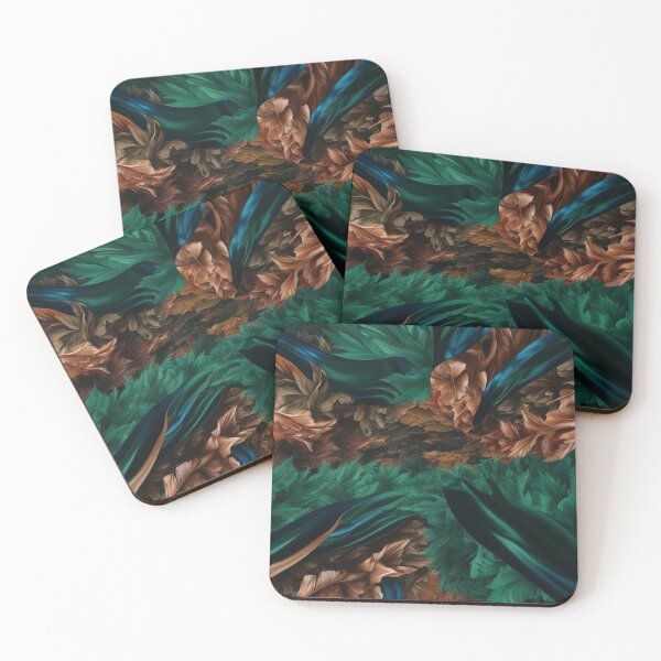 Item preview, Whispers of the Canopy – Deep Forest Abstract Texture designed and sold by Harmonic_Layers.