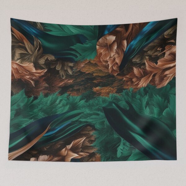 Item preview, Whispers of the Canopy – Deep Forest Abstract Texture designed and sold by Harmonic_Layers.