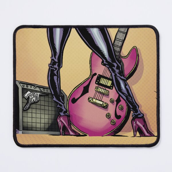 Item preview, Cigarettegirl 12 Pink and Black Leather Guitar designed and sold by Ismasmgarts.