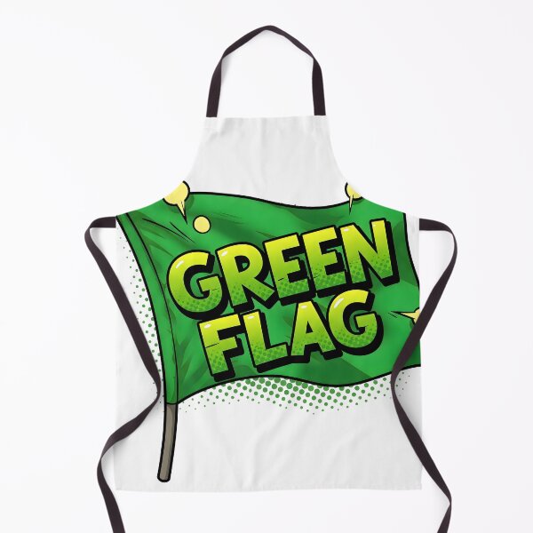 Item preview, Green Flag Cartoon Good Sign designed and sold by Ink & Quip.