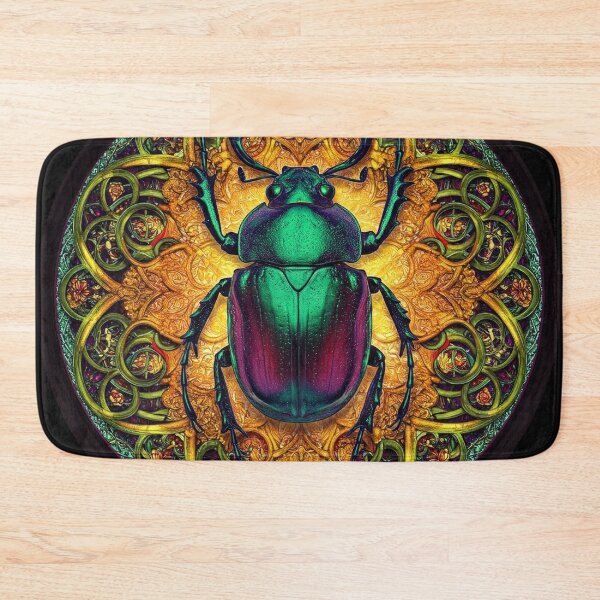 Item preview, Mystic Scarab Stained Glass Mandala designed and sold by PixCthulhu.