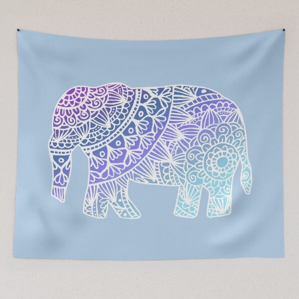 Item preview, Cute Blue Mandala Elephant designed and sold by Julie Erin Designs.