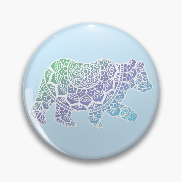 Item preview, Cool Blue Mandala Bear designed and sold by Julie Erin Designs.