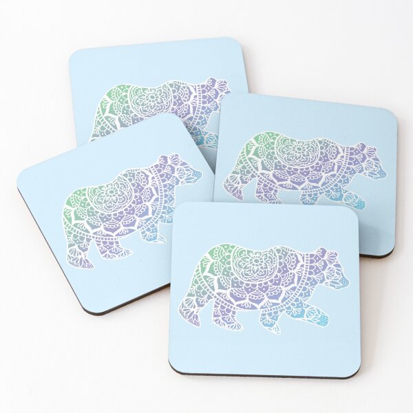 Item preview, Cool Blue Mandala Bear designed and sold by Julie Erin Designs.
