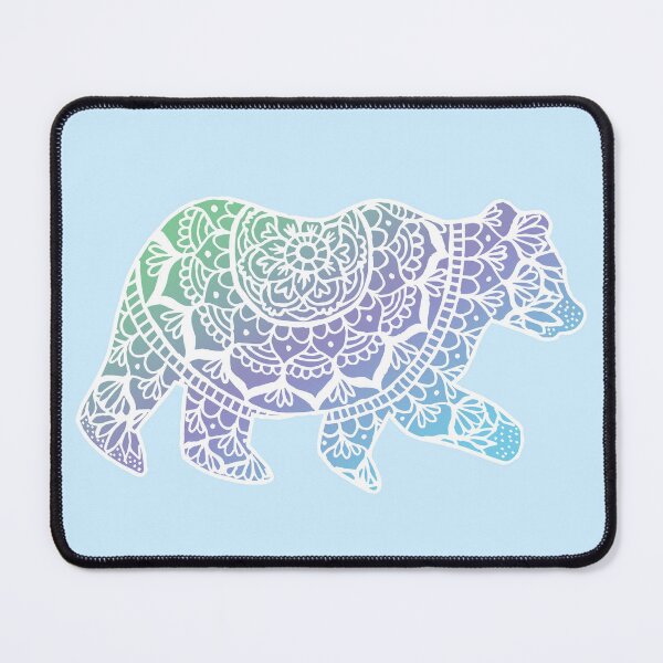 Item preview, Cool Blue Mandala Bear designed and sold by Julie Erin Designs.