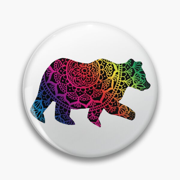 Item preview, Rainbow Mandala Pride Bear designed and sold by Julie Erin Designs.