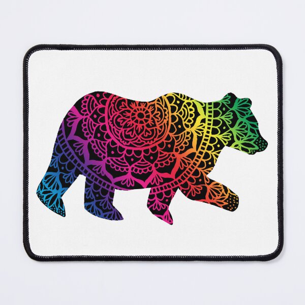 Item preview, Rainbow Mandala Pride Bear designed and sold by Julie Erin Designs.