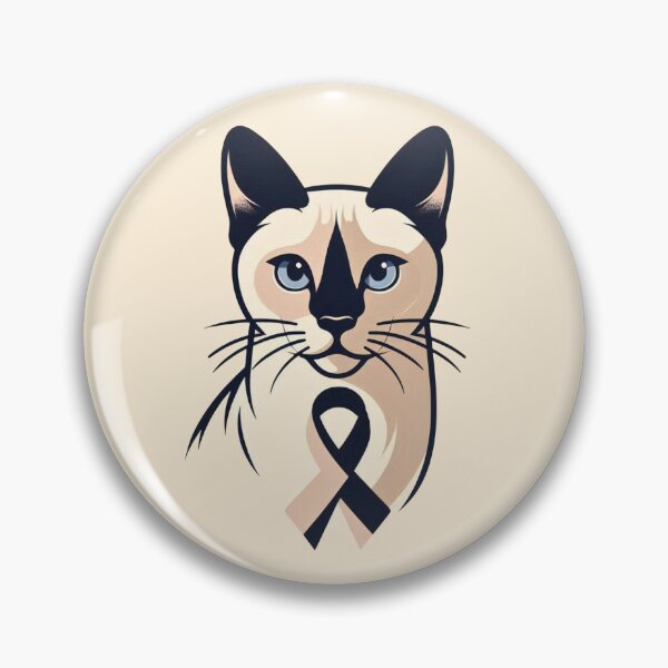 Item preview, Siamese Cat with Universal Awareness Ribbon – Grace, Love & Support designed and sold by HealthCoreCommunity.