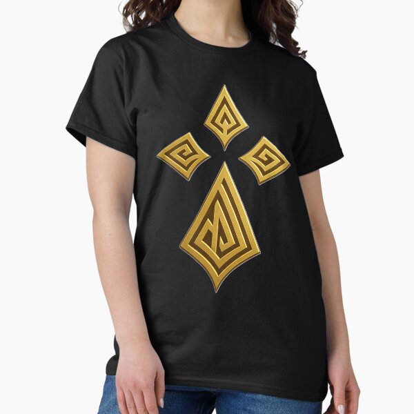Aperçu de l'œuvre hermine bretonne dorré gold symbole renforcé bretagne T-shirt essentiel créée et vendue par Thunderbreizh.