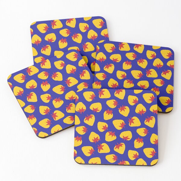 Item preview, Bold Primary Colors Eclectic Modern Tossed All-Over Strawberry Pattern designed and sold by Valerie Englehart.