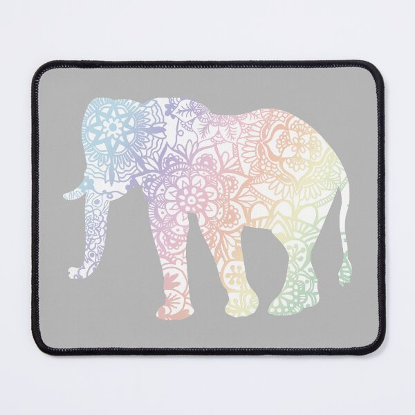 Item preview, Pastel Rainbow Elephant Mandala Pattern designed and sold by Julie Erin Designs.