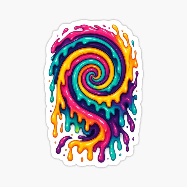 Artikel-Vorschau von Schmelzende Regenbogenspirale – Psychedelisches, trippiges Illusionsdesign, designt und verkauft von WitBox.