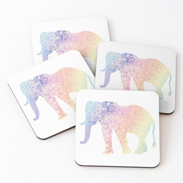 Item preview, Rainbow Elephant Mandala designed and sold by Julie Erin Designs.