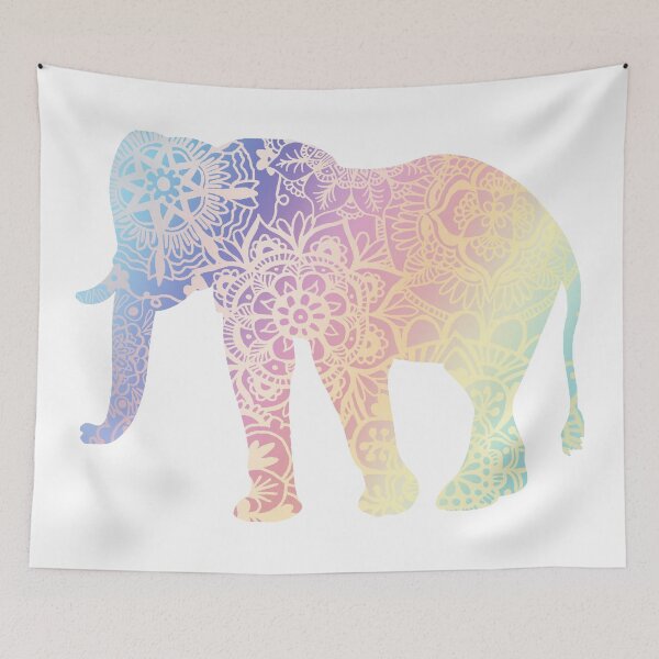 Item preview, Rainbow Elephant Mandala designed and sold by Julie Erin Designs.