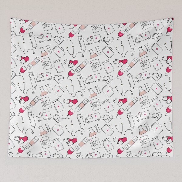 Item preview, Hospital Medical pattern - Gift for healthcare worker NHS designed and sold by TamGustam.