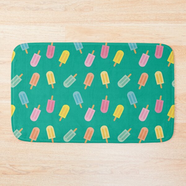Item preview, Colorful summer design with pastel popsicles and turquoise background designed and sold by StudioPippinDesigns.