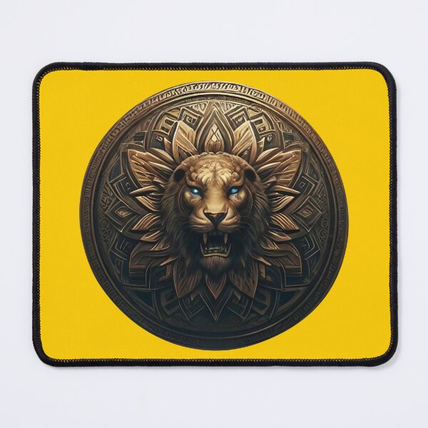 Item preview, ANCIENT BRONZE LION SHIELD (#FFCC00) designed and sold by Marlon Oseguera.