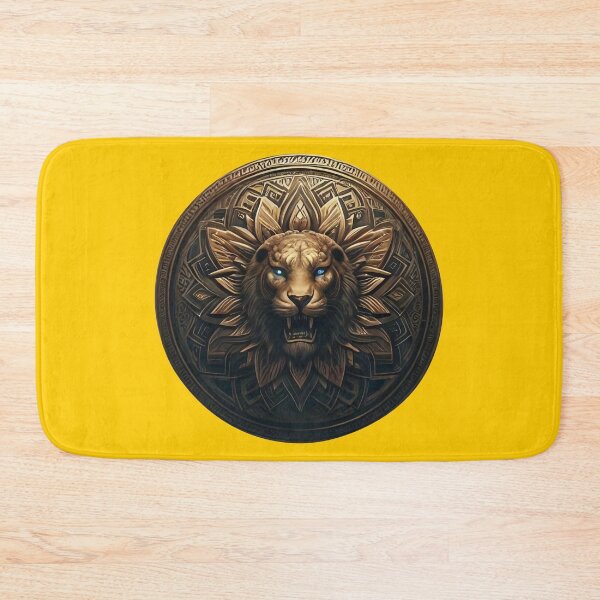Item preview, ANCIENT BRONZE LION SHIELD (#FFCC00) designed and sold by Marlon Oseguera.