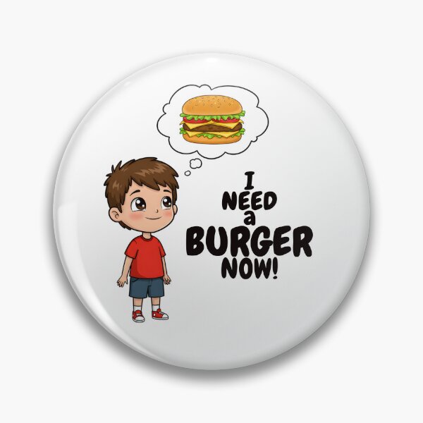 Item preview, Cute Cartoon Boy Craving a Delicious Burger Illustration designed and sold by Unlimited-Style.