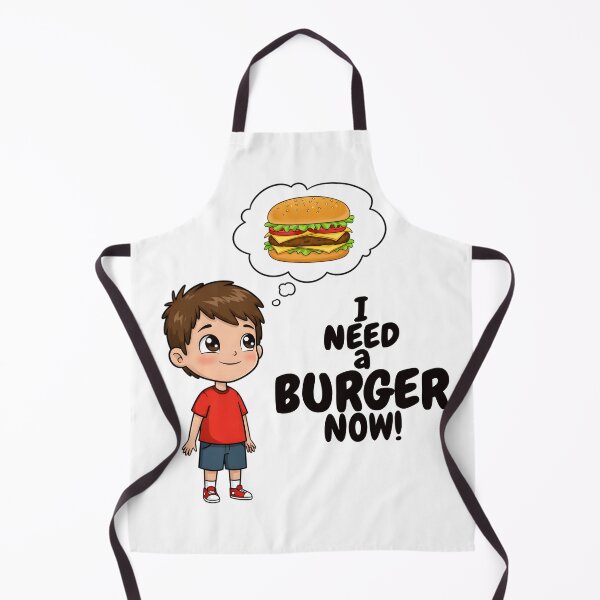 Item preview, Cute Cartoon Boy Craving a Delicious Burger Illustration designed and sold by Unlimited-Style.