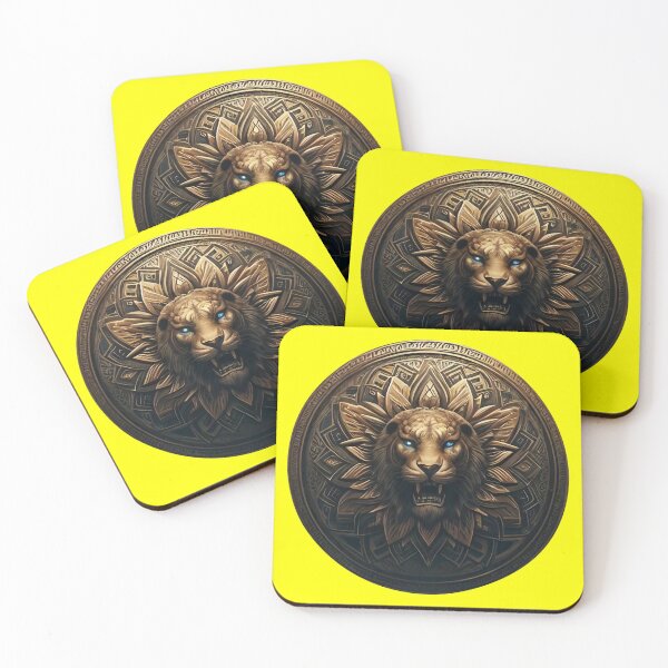 Item preview, ANCIENT BRONZE LION SHIELD (#FFFF00) designed and sold by Marlon Oseguera.