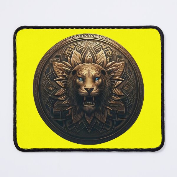 Item preview, ANCIENT BRONZE LION SHIELD (#FFFF00) designed and sold by Marlon Oseguera.