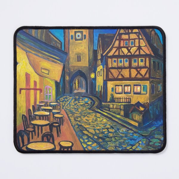 Item preview, Night Cafe in Rothenburg Tauber Germany with Stars designed and sold by artshop77.