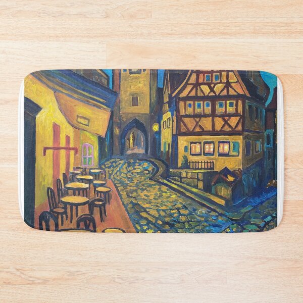 Item preview, Night Cafe in Rothenburg Tauber Germany with Stars designed and sold by artshop77.