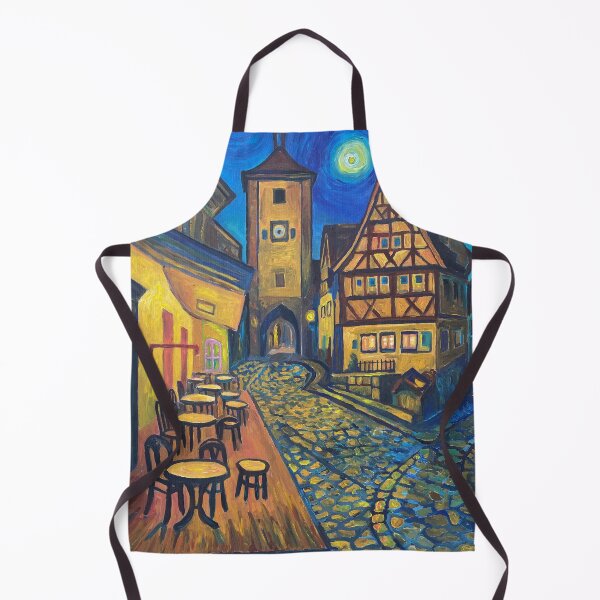 Item preview, Night Cafe in Rothenburg Tauber Germany with Stars designed and sold by artshop77.