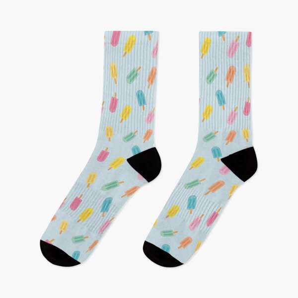 Item preview, Colorful summer design with pastel popsicles and soft blue background designed and sold by StudioPippinDesigns.