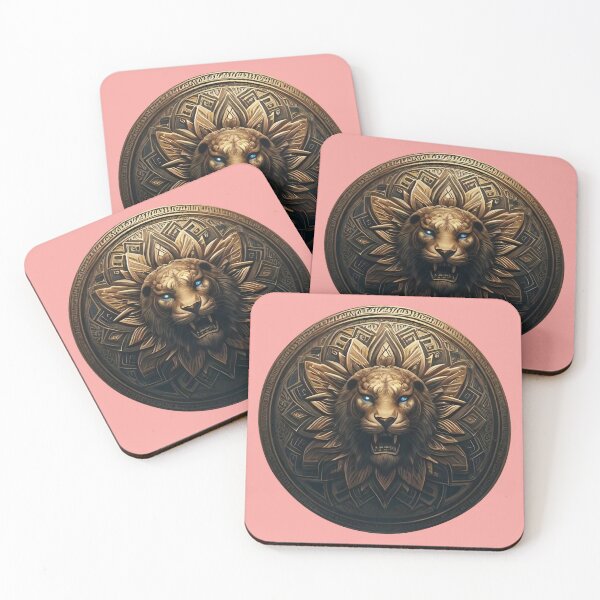 Item preview, ANCIENT BRONZE LION SHIELD (#F7A4A0) designed and sold by Marlon Oseguera.