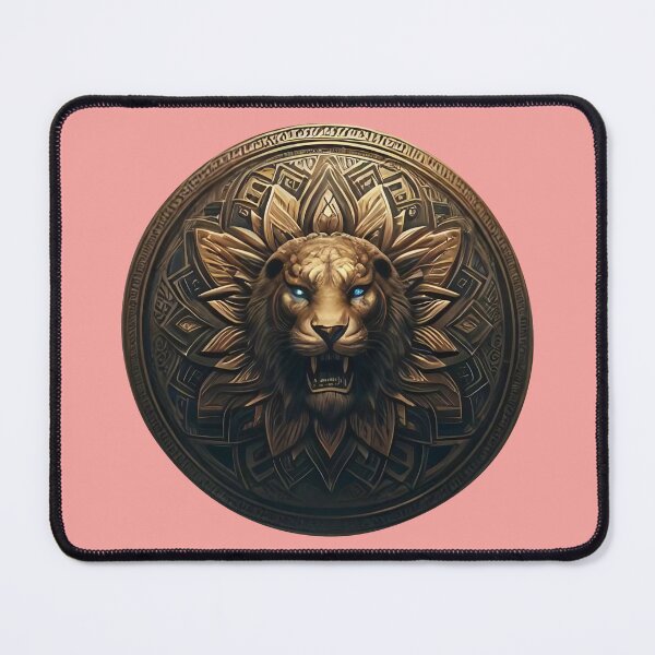 Item preview, ANCIENT BRONZE LION SHIELD (#F7A4A0) designed and sold by Marlon Oseguera.