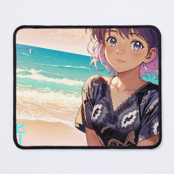 Item preview, Sexy anime girl on the beach designed and sold by anime-black.