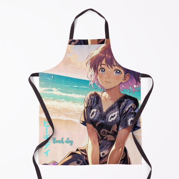 Item preview, Sexy anime girl on the beach designed and sold by anime-black.