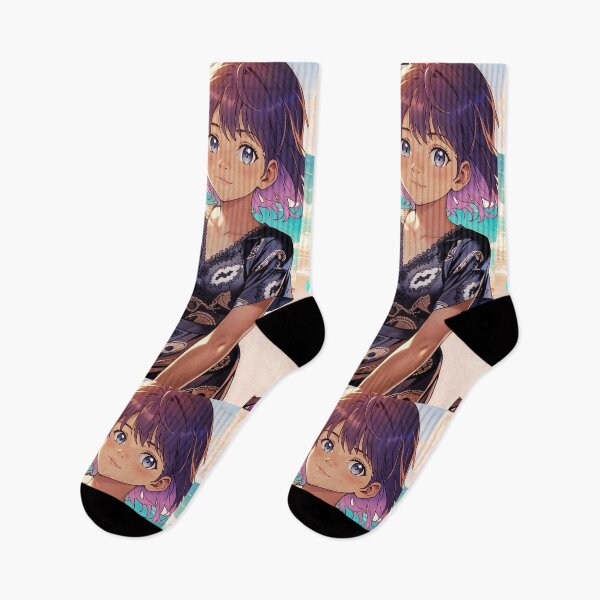 Item preview, Sexy anime girl on the beach designed and sold by anime-black.