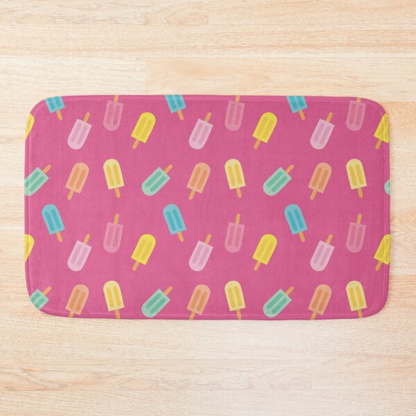 Item preview, Colorful summer design with pastel popsicles and pink background designed and sold by StudioPippinDesigns.