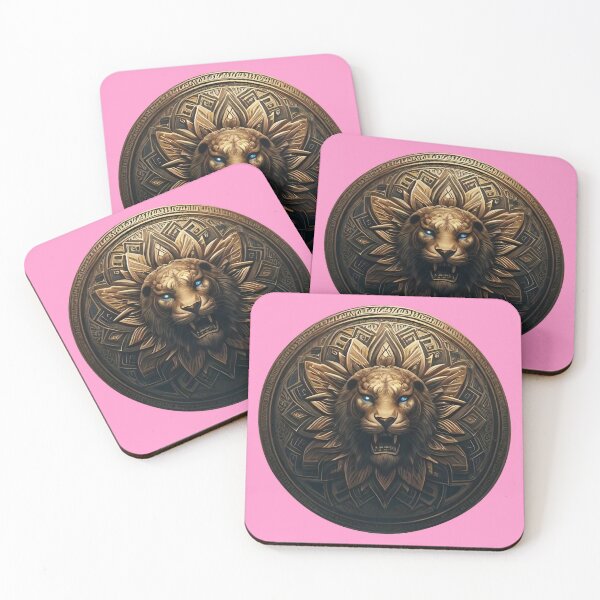 Item preview, ANCIENT BRONZE LION SHIELD (#FF99CC) designed and sold by Marlon Oseguera.