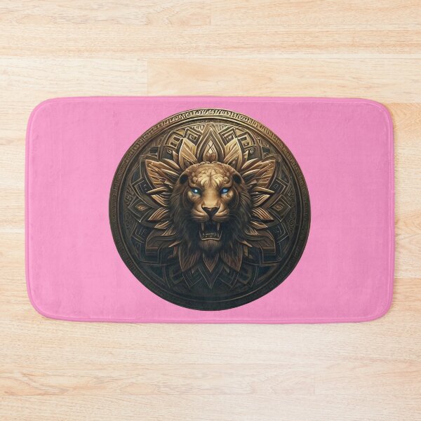Item preview, ANCIENT BRONZE LION SHIELD (#FF99CC) designed and sold by Marlon Oseguera.