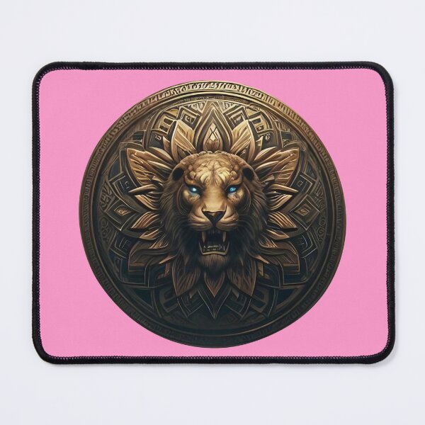 Item preview, ANCIENT BRONZE LION SHIELD (#FF99CC) designed and sold by Marlon Oseguera.