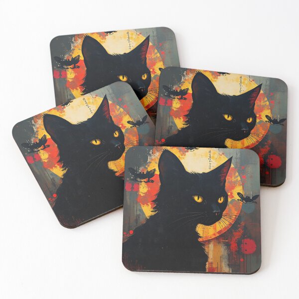 Item preview, cat abstract art wall decoration designed and sold by X-ecute.