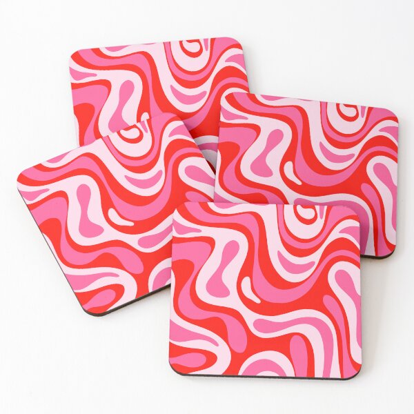 Item preview, Abstract and modern red and pink liquid pattern designed and sold by Jenny Rattina.