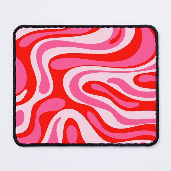 Item preview, Abstract and modern red and pink liquid pattern designed and sold by Jenny Rattina.