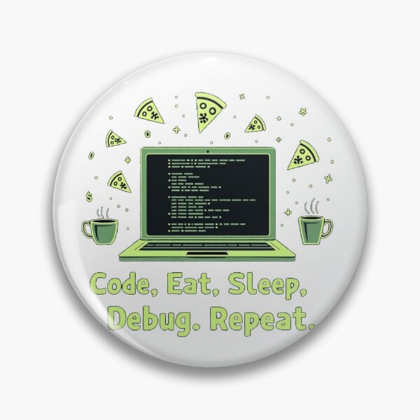 Artikelvorschau, Code Eat Sleep Debug Repeat – Lustiges Programmierer-Lebensdesign entworfen und verkauft von Madustoks.