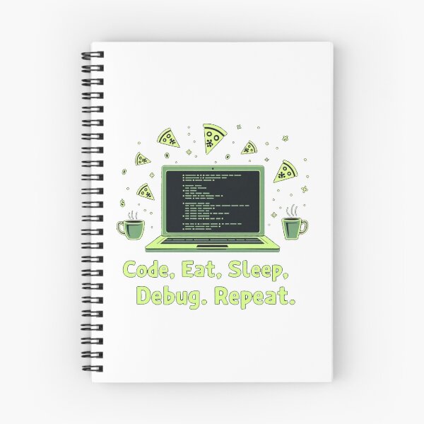 Item preview, Code Eat Sleep Debug Repeat – Funny Programmer Life Design designed and sold by Madustoks.